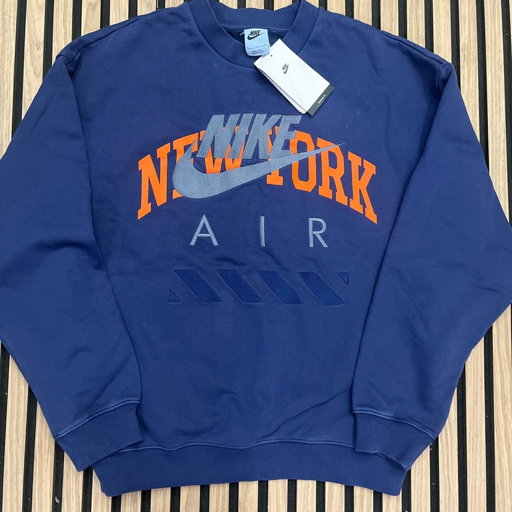NIKE AIR NEW YORK FLEECE SWEATSHIRT $95 RETAIL HQ1101-492 RETRO NWT Mens Small